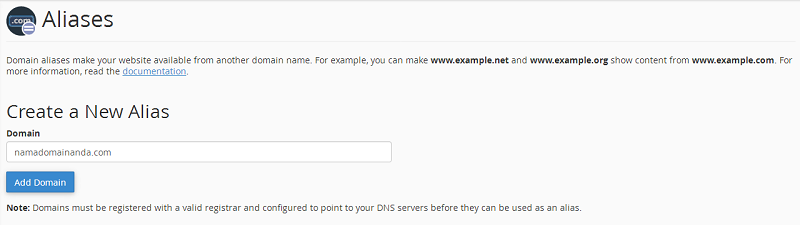 Cara Membuat Park Domain
